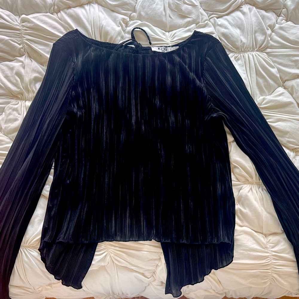 NAKD black open-back blouse